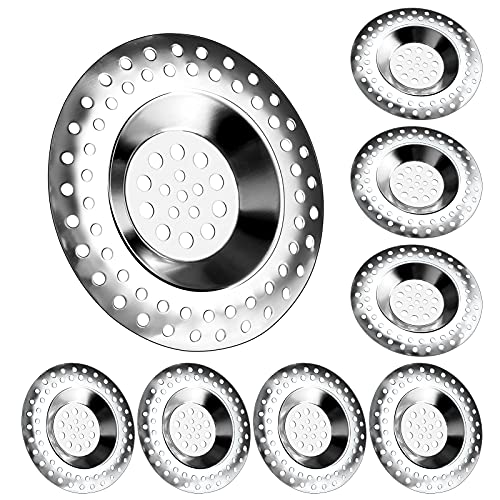 Colador protector para desagüe de acero inoxidable 8 piezas