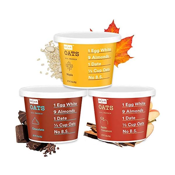 RXBAR, RX A.M. Oats, Variety Pack, 9ct, 2.18oz Cups, 9 Gluten Free Oatmeal Cups