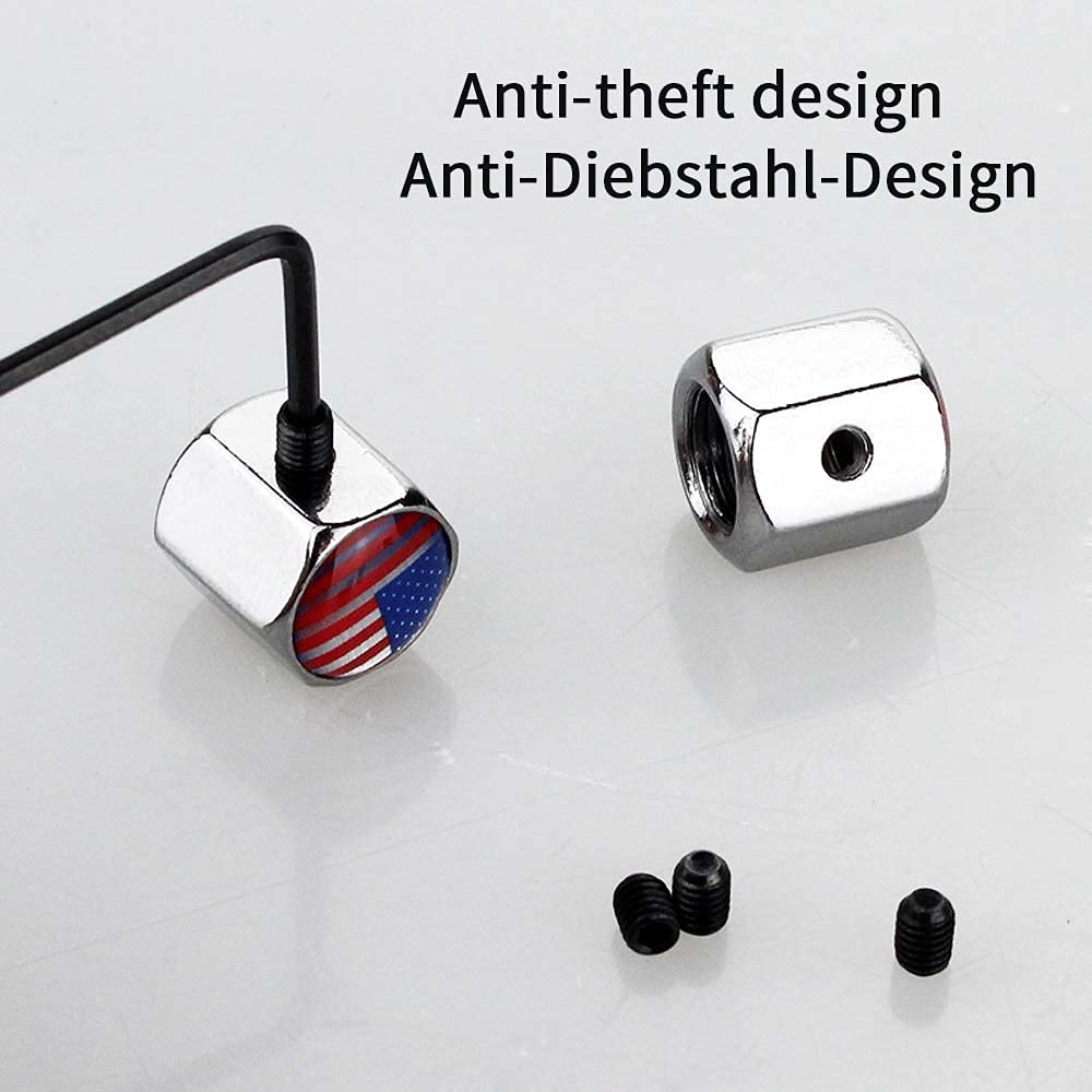 Lot De 4 Bouchons De Valve De Pneu De Voiture Anti-vol Anti