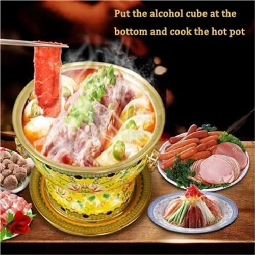 Olla china de cobre para fondue y cocción con tapa miniatura 2