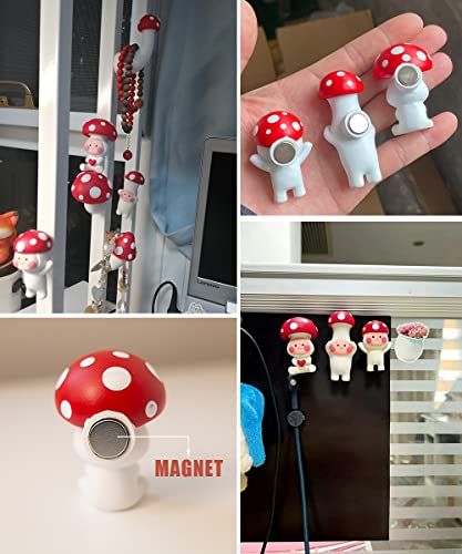 Imanes de Refrigerador en Forma de Hongo Cartoon, Paquete de 3 miniatura 5