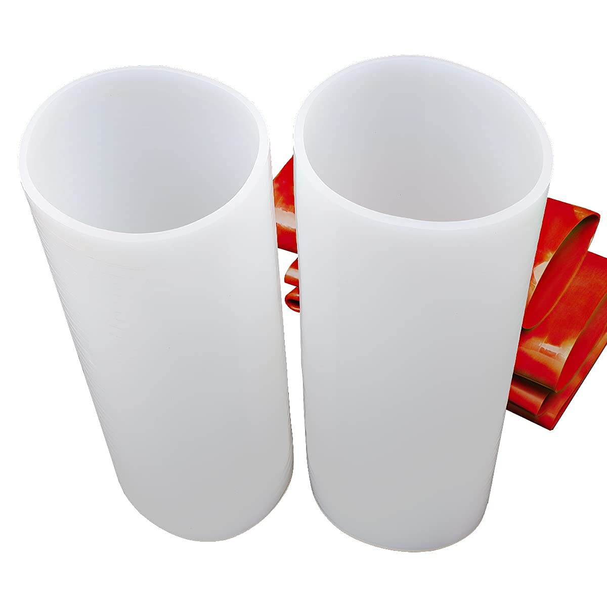 TEN-HIGH Silicone Tube White Color, 130mm/5.12'' ID x 134mm/5.28'' OD, High Temp Resistant Silicone Hose Pipe 1 Meter/3.28ft,Wall Thickness 2mm