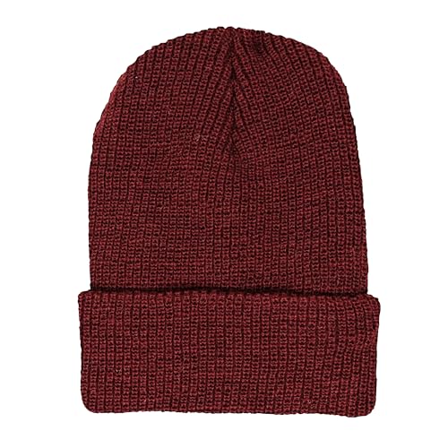 M MCGUIRE GEAR Warm Wool Military GI Watch Cap, 100% Wool US Made Tactical Beanie, Winter Hat for Men and Women - One Size (Burgundy)