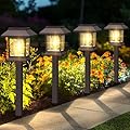 Benany Solar Pathway Lights Outdoor, 12 Pack Upgraded LED Waterproof Solar Outdoor Lights, Outside Driveway Garden Landscape Walkway Path Yard Lawn Decor