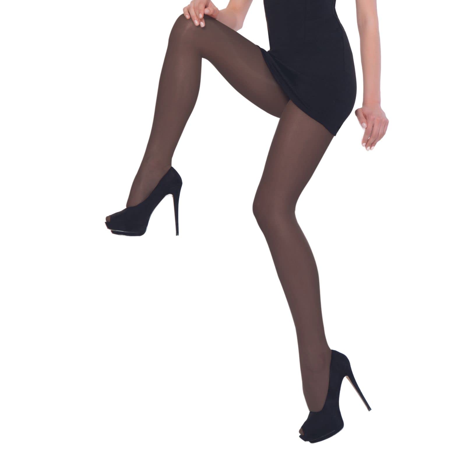 LIDO2 Pack Women tight Rossy 15 Den Nylon Tights Stocking Silky skirt work