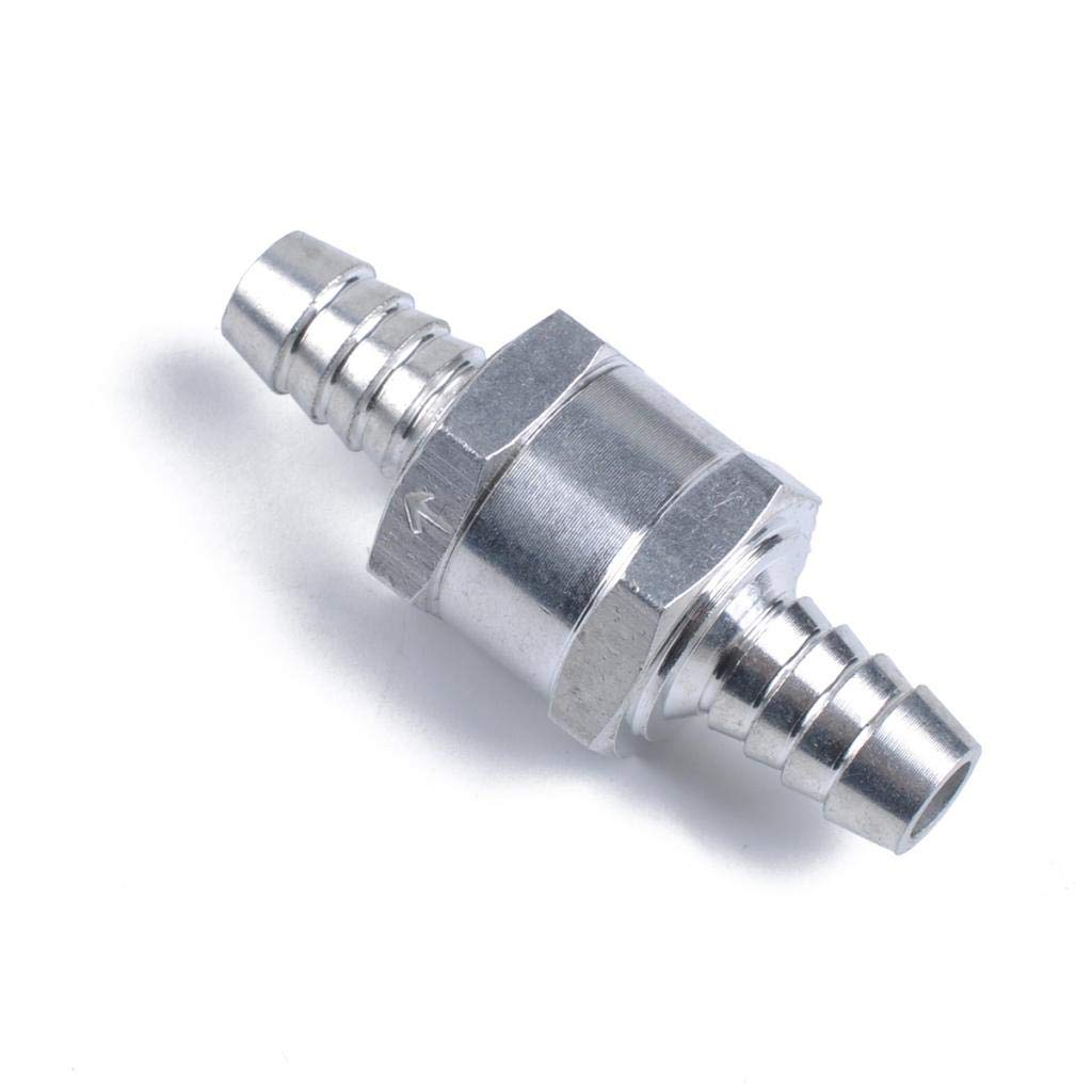 2 Pezzi 3/8 10mm Valvola Di Ritegno Unidirezionale Per Tubo Carburante Diesel Alluminio Argento 88637528 2 Pezzi 3/8 10mm Valvola Di Ritegno Unidirezionale Per Tubo Carburante Diesel Alluminio Argento 88637528
