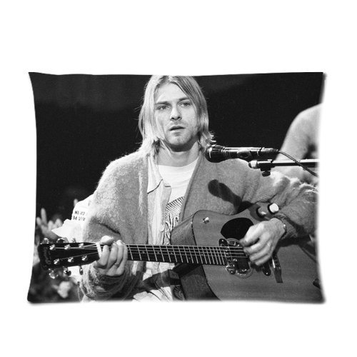 Butuku American Rock Band Nirvana Kurt Cobain Custom Soft Pillowcase Pillow Case Covers 20X26(One Side)