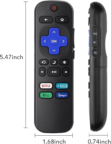 Miniatura 6 de 2 unidades de control remoto de repuesto compatibles con Roku TV, ajuste remoto universal para televisores inteligentes