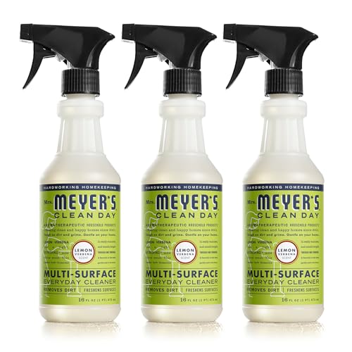 MRS. MEYER’S CLEAN DAY All-Purpose Cleaner Spray, Cruelty Free Formula, Lemon Verbena, 16 fl. oz – Pack of 3