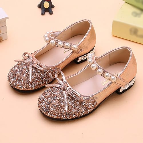 IWIHMIV Girls Dress Shoes Comfortable Mary Jane Shoes for Girl Ballet Low Heels Back to School Princess Wedding Shoes4