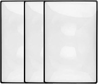 Chargenyang 3 Pack 3X Premium Magnification Page Magnifier Fresnel Lenses Ideal for Reading Aids for Reading Newspaper Low Vision Aids Small Print and Document(3 Pack)