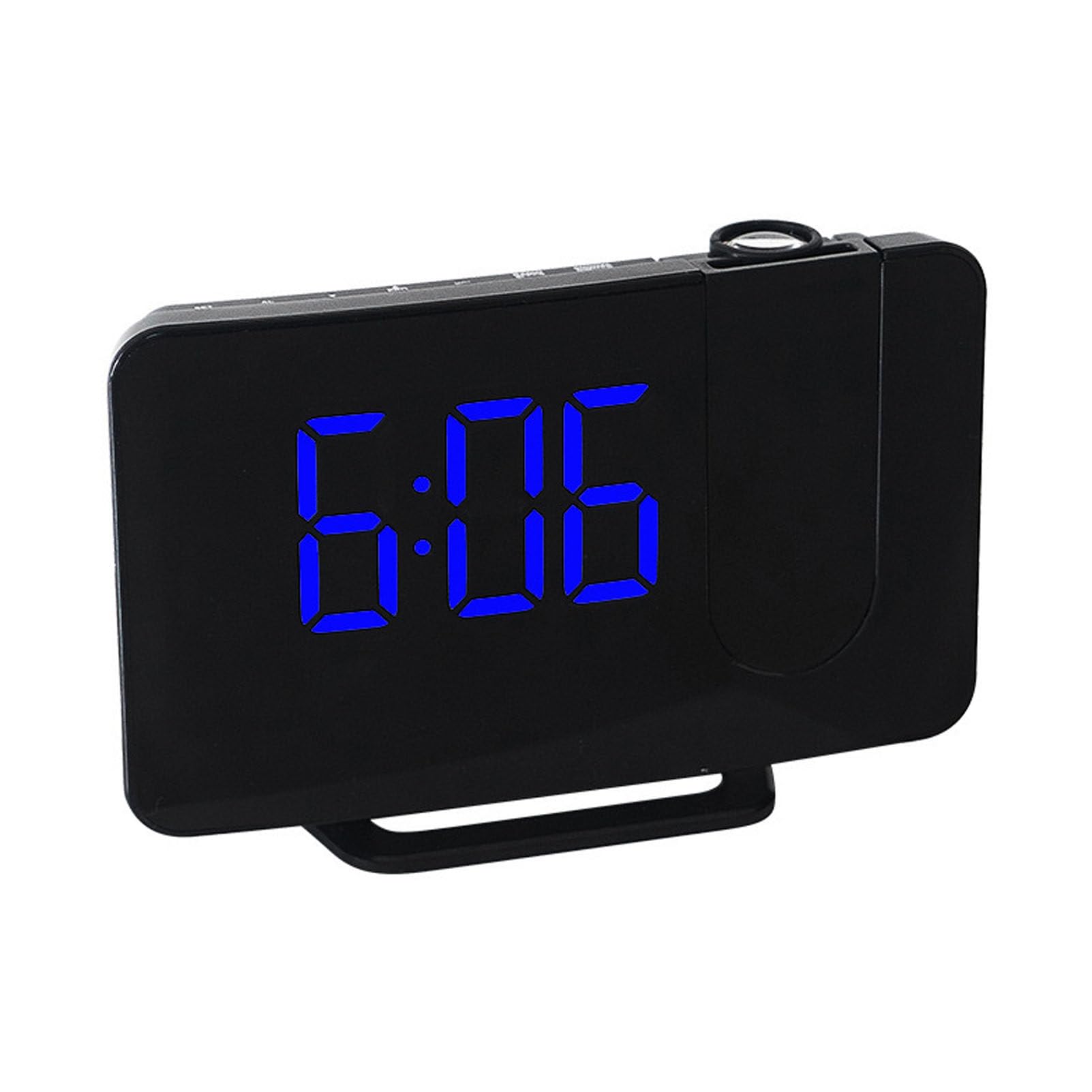 Réveil à Projection, Radio-réveil Rotatif à 180 °, Grandes horloges numériques à LED de Chevet avec Radio FM, Double Alarme réglable avec Charge USB, répétition