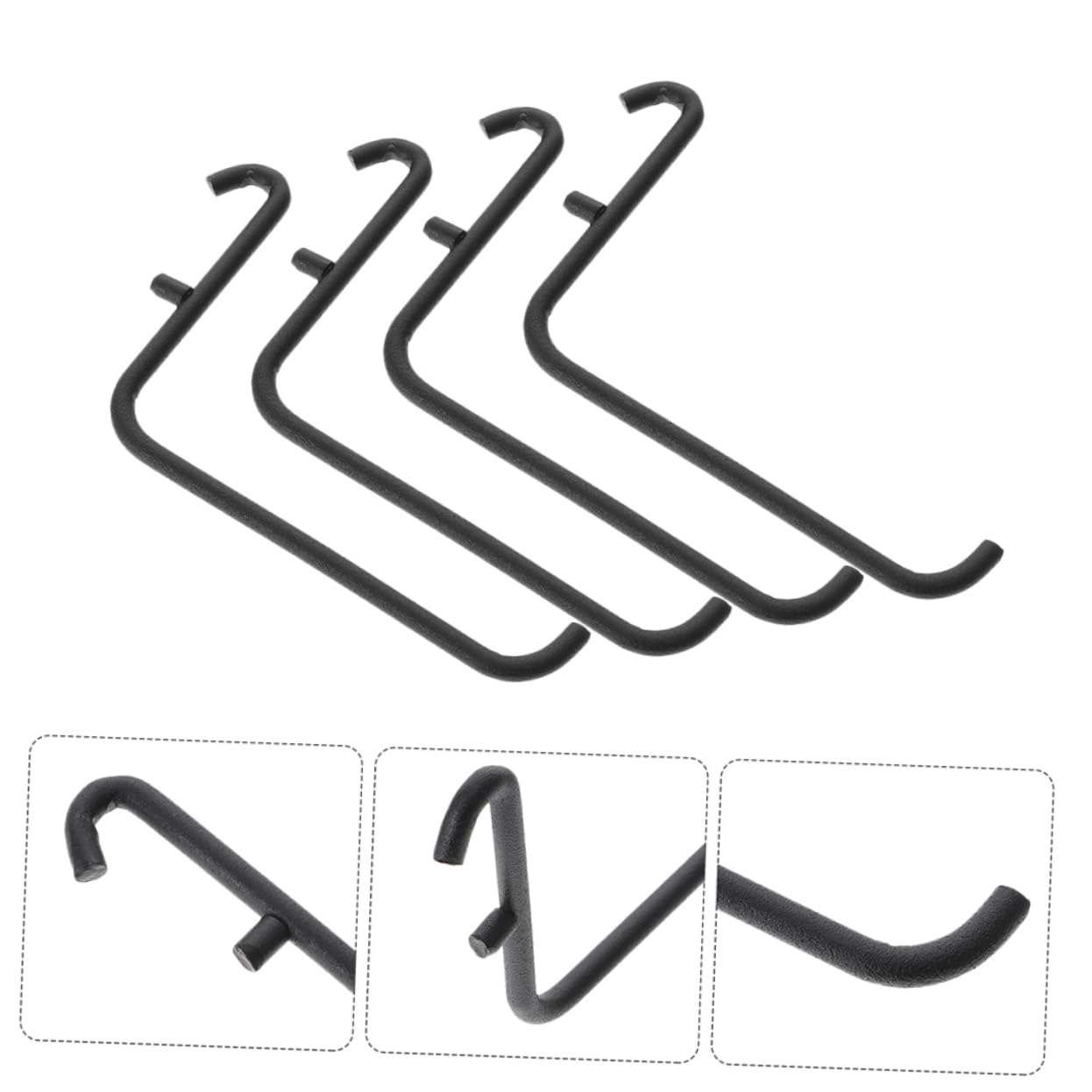 VILLFUL Metal Paint Bracket Hooks 4-Pack Desk Tool Storage Organizers Pegboard Hooks Easy Installation for Home Office