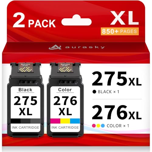 Image of 275XL 276XL Ink Cartridges Remanufactured Compatible for Canon Ink 275 and 276 PG275 CL276 Ink Cartridge Combo Pack for PIXMA TR4720 TS3522 TS3500 TR4700 TR4722 TS3720 Printers (1 Black ,1 Color)