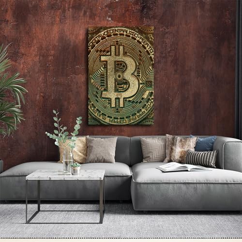 Bitcoin Crypto Poster Canvas Wall Art Painting Print Painting Suitable for Bedroom Dormitory Living Room and Other Home Decor (08×12inch_Unframed) - Image 4