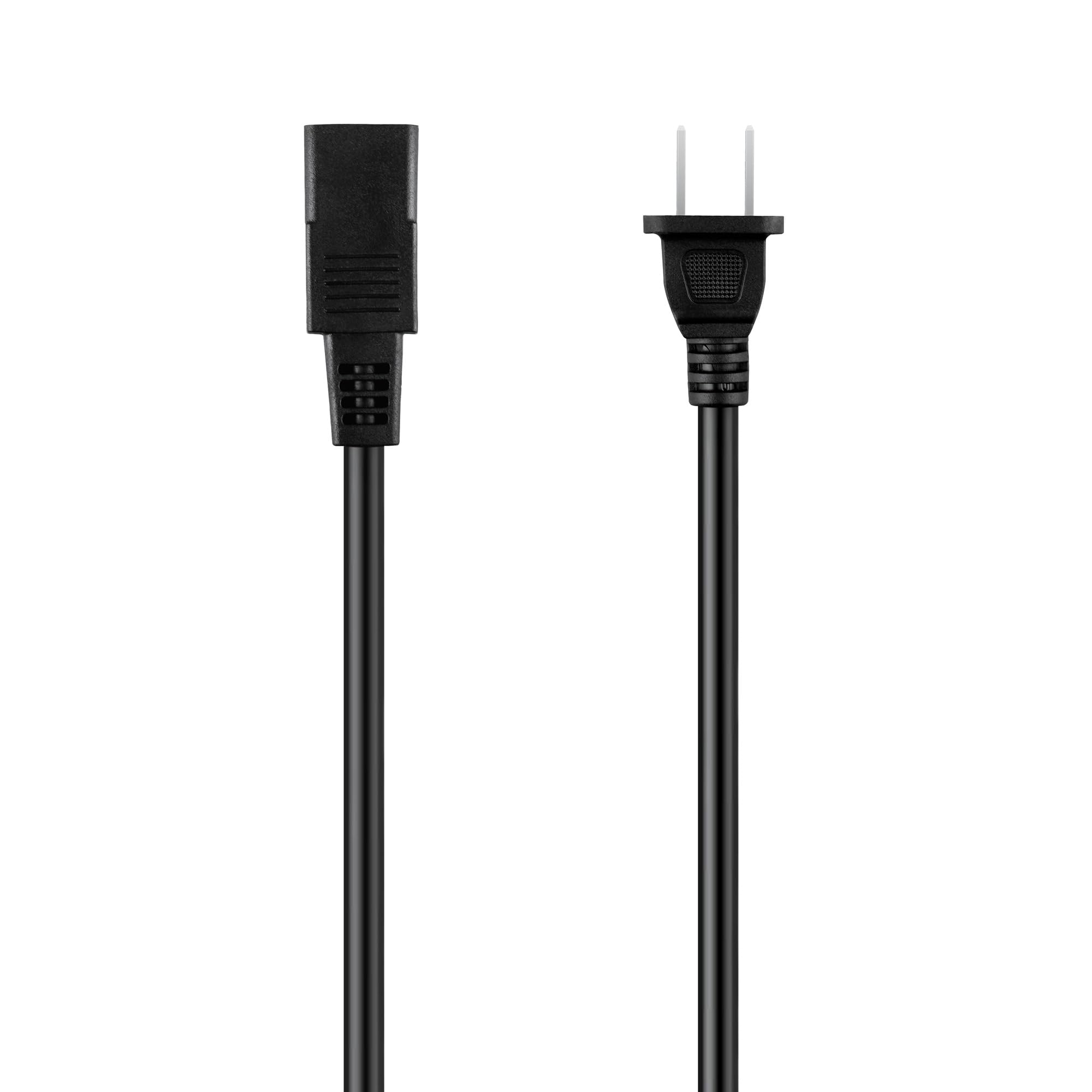 SZSWWPOR 2-Prong Square AC Power Cord Cable Lead Replacement for Roland Rhodes Synthesizer Keyboard VK-1000 MK-80-2.4M / 8FT Long Cord