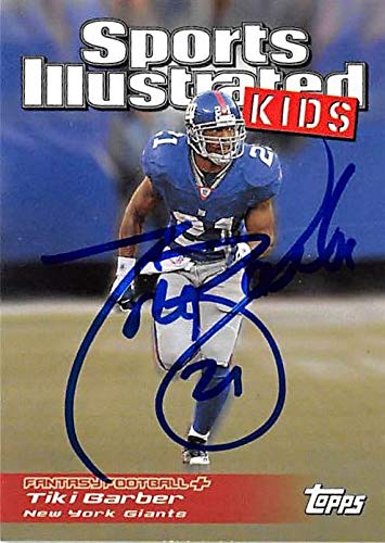 Tiki Barber autographed football card 