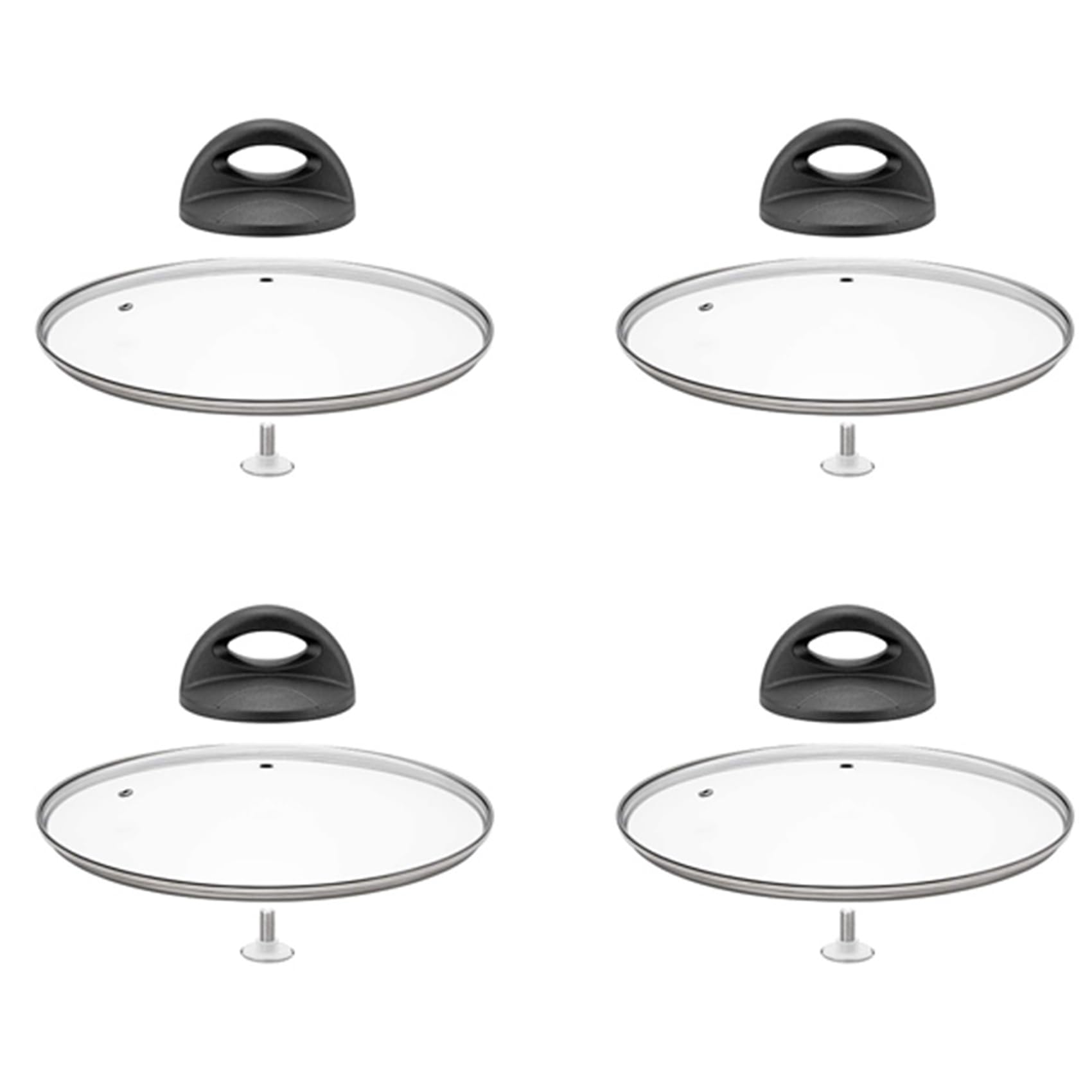 Hndhbfgrt 4Pcs Universal Pot Lid Replacement Knobs, Heat Pan Lid Holding Handles