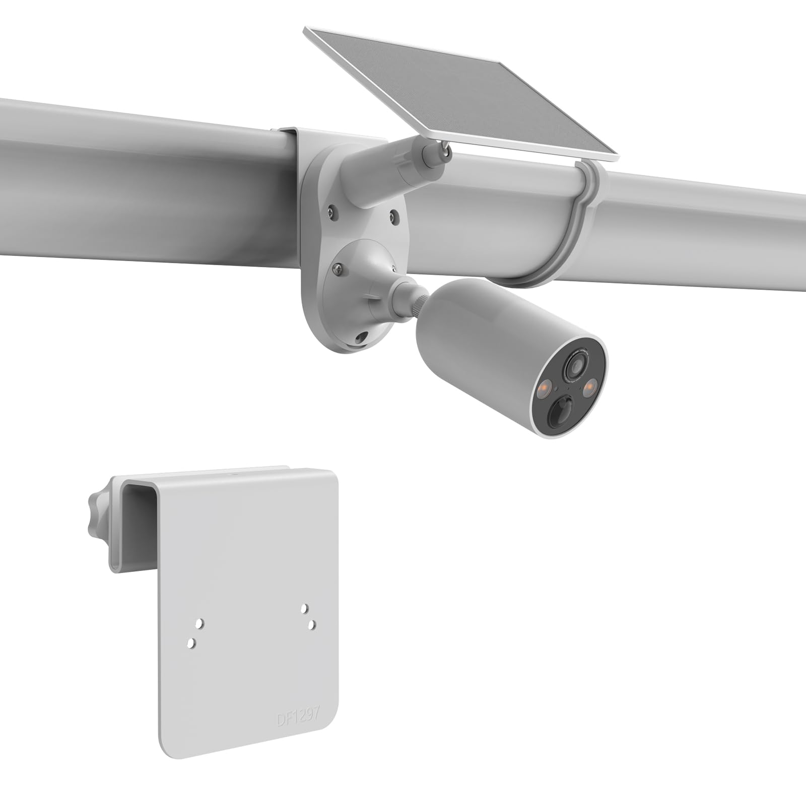 HOLACA Bracket Compatible with Tapo C660, C615F, C645D, C675D, C402, C403, C460, C425, C630, C411, C610, TC82, TC90, TC85, C545D Security Camera and A201 Solar Panel, Gutter Mount