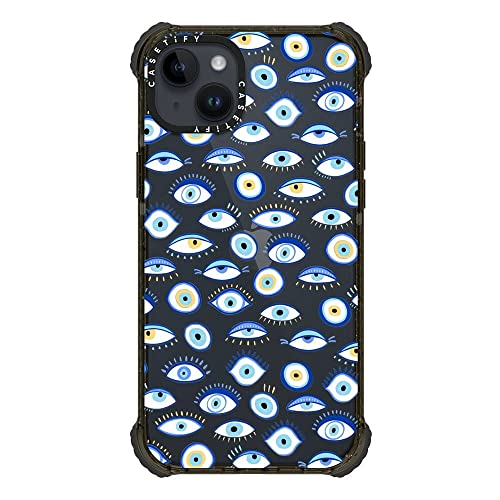 Coque iPhone 14 Plus CASETiFY robuste pour vacances et plage motif bleu