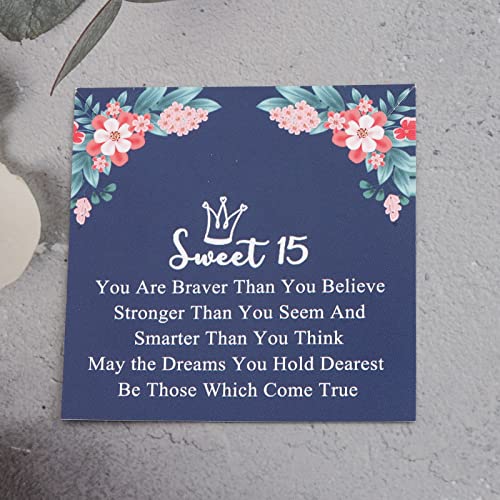 Image of FEELMEM Girl Sweet 15 Gift 15 Quinceanera Charm Beaded Bangle Bracelet Quinceanera 15th birthday Party Gifts for Her