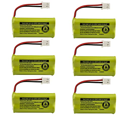 Kastar 6-Pack BT183342 / BT283342 Battery Replacement for Vtech CS6729 CS6729-2 CS6729-21 CS6729-3 CS6729-4 CS6729-4D CS6729-5 CS6829 CS6829-2 CS6829-3 CS6859 CS6859-2 CS80100 CS81100 CS82100