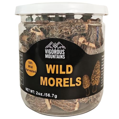 VIGOROUS MOUNTAINS Dried Shiitake Mushrooms for Cooking, 2-3CM Dehydrated Mushrooms, Dry Fresh Vegan No Fumigation Sulfur (4Oz)