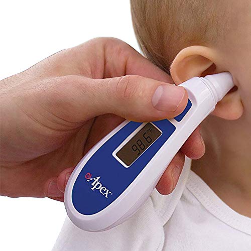 Apex Large Face LCD Fast Read Digital Thermometer for Adults and Children - Instant Read Thermometer for Fever Detection with Quick 10 Second Read Time ( Packaging May Vary )