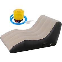Outdoor Lazy Inflatable Sofa Foldable Lounging Chair for Camping Grey