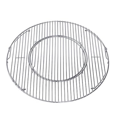 GasSaf Grill Grates Replacement for Weber 8835, 22.5 inch Charcoal Grills, Kettle, Performer, Master-Touch and Others, 21.5 Inches Gourmet BBQ System Hinged Stainless Steel Cooking Grate Grids