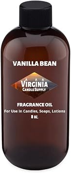 Vanilla Bean Fragrance Oil 8 oz Bottle for Candle Making, Soap Making, Tart Making, Room Sprays, Lotions, Car Fresheners, Slime, Bath Bombs, Warmers...