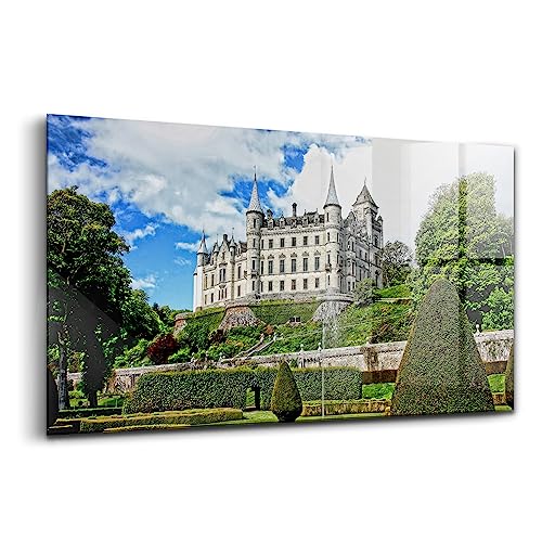 Peinture murale en verre Wallfluent château d'Écosse 100x50 cm