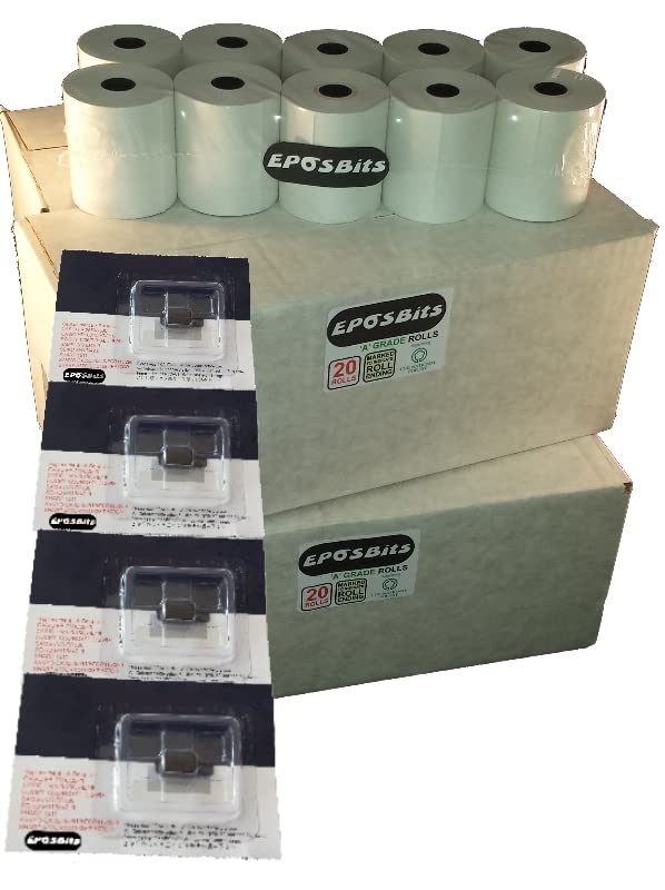 Bobines papier Casio 130 CR et rubans encreurs pour caisses