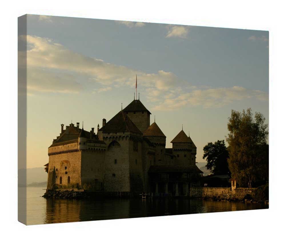 Château de Chillon impression sur toile encadrée cadeau idéal déco maison - 4