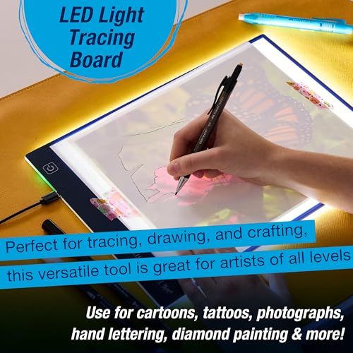 Faber-Castell LED Light Tracing Board: Adjustable Light Up Drawing Board, LED Drawing Pad, Tracing Light Box, Light Pad & Board for Artists, Hobbyists & Adults by Faber-Castell - Image 2