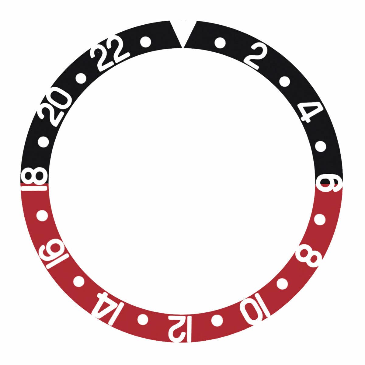 Ewatchparts BLACK/RED BEZEL INSERT COMPATIBLE WITH ROLEX GMT I, II COKE 16700 16710 16718 16753 16760