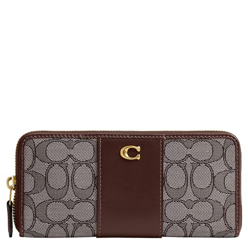 Coach Women's Essential Slim Accordion Zip Wallet in Signature Jacquard, B4/Oak, One Size