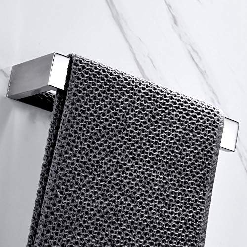Flybath Open Towel Ring SUS 304 Stainless Steel Stylish Towel Holder Hanger Wall Mounted Self Adhesive (No Drilling), Mirror Polished