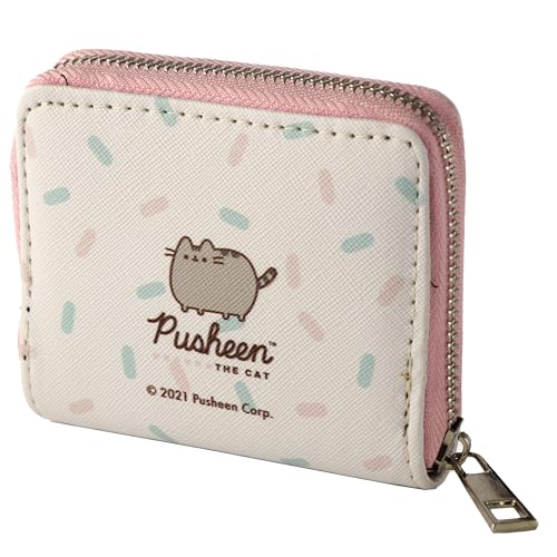 Pusheen Foodie Cat Zip Around Small Wallet Purse - Ladies Women's Womens Slim Purses Wallets Wallet for Women - Coin Pouch Purse Men - Card Holder with Zip - Small Cash Wallet Bag Bags UK,3