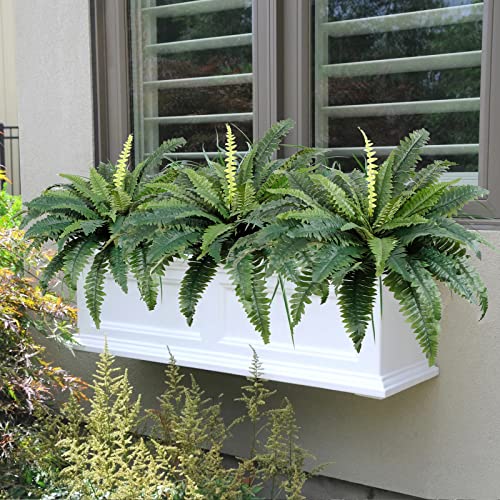 Miniatura 7 de Somyting 2 Unidades De Helechos Artificiales Para El Aire Libre 58 Cm Helechos Grandes Plantas De Plástico Resistente A Los Rayos Uv Plantas Artificiales Para Piscina Al Aire Libre Jardín Decoración