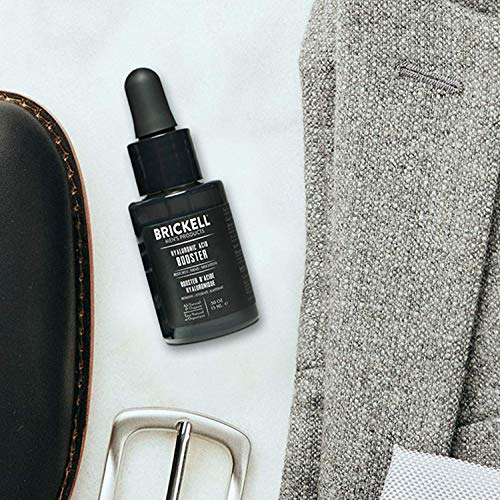 Brickell Men's Hyaluronic Acid Booster Serum for Men, Natural and Organic Hyaluronic Acid Booster for Face to Hydrate and Nourish Skin, Reduce Fine Lines and Wrinkles, Unscented .50 Ounce - Image 3
