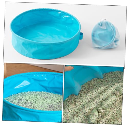 GANAZONO Caixa Caixa De Areia Para Gatos Comadre Viagem Pvc Portátil