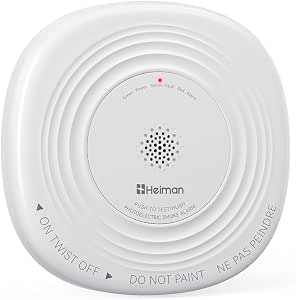 Heiman 10-Year Sealed Battery Smoke Detector with EOL Alert, Photoelectric Smoke Alarm, UL 217 10th Edition, for Bedroom, Living Room, Hallway & Basement
