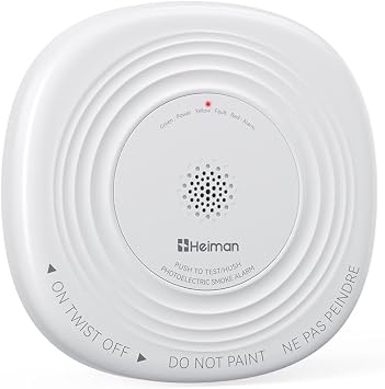 Heiman Smoke Detector 10 Year Battery, photoelectric Smoke Alarm