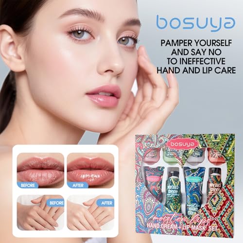 8-Piece Hand Cream & Lip Mask Set, Nourishing & Moisturizing for Dry Hands and Lips Gift Set — view 4