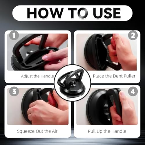 Image of Heavy-Duty Suction Cup Dent Remover - Car Dent Puller | Strong Grip Handle for Lifting Dents, Glass, Tiles & Mirrors | Suction Lifter for Object Moving (Multicolor- small size)