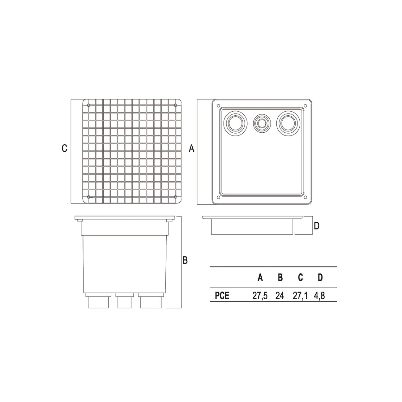 Pozzetto Elettrico FIRST PLAST PCE 270x270x240mm - Chiusura Ermetica Grigio Per Cavi - Foto 3