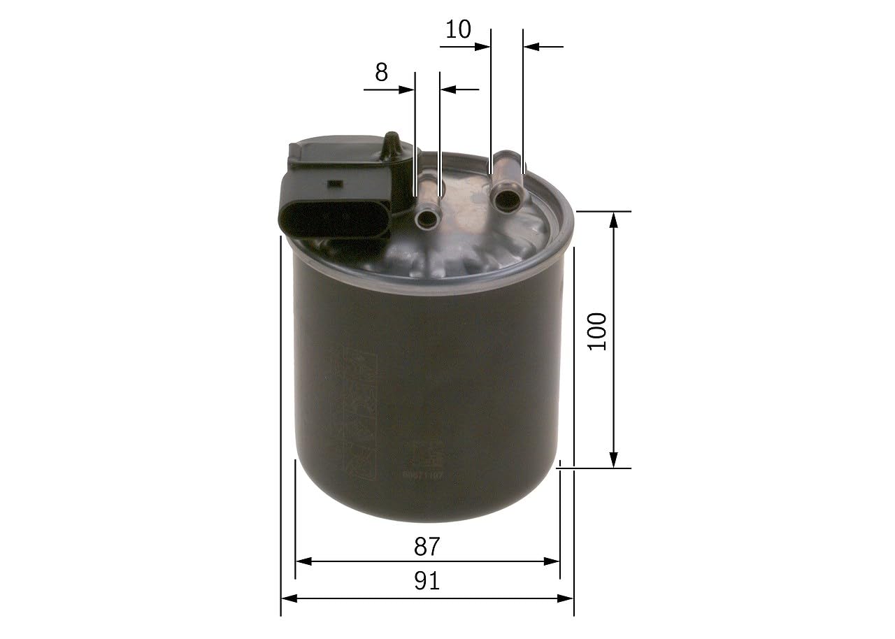 Bosch N2842 Filtro Diesel para Coche - Separa Partículas y Agua del Combustible, Protege el Sistema de Inyección