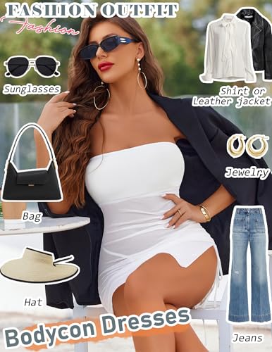 Image of Avidlove Womens Mesh Bodycon Mini Lingerie Dress Y2k Clubwear Outfits | Y2K Mesh Dress, Ruched Drawstring Waist, Sexy Side Slits, Tube Top Backless, Night Clubwear, Mini-length, Sleeveless