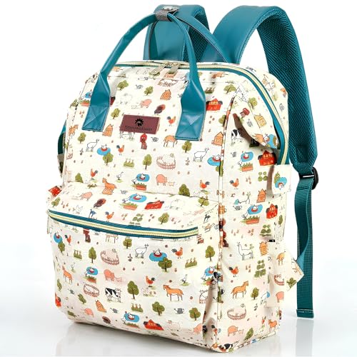 Image of StarAndDaisy Baby Diaper Bag for Mother Travel /Diaper Bags for Mother for Travel with Laptop Pocket, Multi Compartments, Insulated Bottle Pockets, Waterproof, Ultra soft fabric - Animal Print